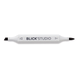 Blick Studio Brush Markers - Black. Ends uncapped.