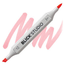 Blick Studio Brush Marker - Flamingo Pink marker and swatch