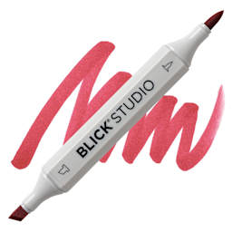 Blick Studio Brush Marker - Strawberry Red marker and swatch