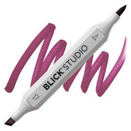 Blick Studio Brush Marker - Merlot marker and swatch