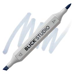 Blick Studio Brush Marker - Dusk Blue marker and swatch