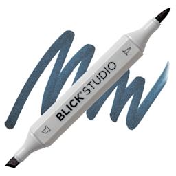 Blick Studio Brush Marker - Midnight Blue marker and swatch