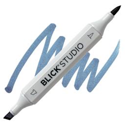 Blick Studio Brush Marker - Dark Blue Gray marker and swatch