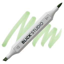 Blick Studio Brush Marker - Green Tea marker and swatch