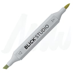 Blick Studio Brush Marker - Antique White marker and swatch