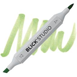 Blick Studio Brush Marker - Apple Green marker and swatch