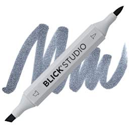 Blick Studio Brush Marker - Basic Gray 4 marker and swatch