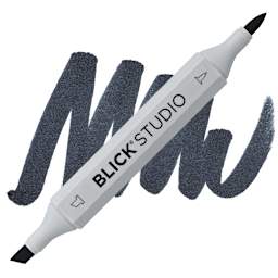 Blick Studio Brush Marker - Basic Gray 6 marker and swatch