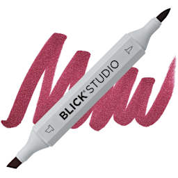 Blick Studio Brush Marker - Brick Red marker and swatch
