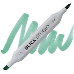 Blick Studio Brush Marker - Bright Green marker and swatch