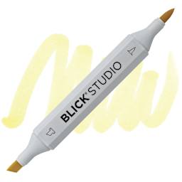 Blick Studio Brush Marker - Light Maize marker and swatch