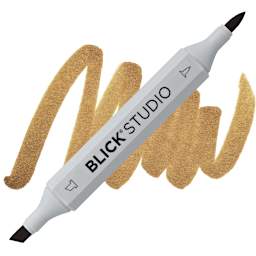 Blick Studio Brush Marker - Light Umber marker and swatch