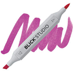 Blick Studio Brush Marker - Magenta marker and swatch