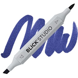 Blick Studio Brush Marker - Navy Blue marker and swatch
