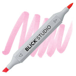 Blick Studio Brush Marker - Pink marker and swatch