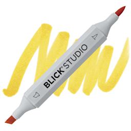 Blick Studio Brush Marker - Saffron marker and swatch