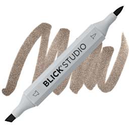Blick Studio Brush Marker - Sepia marker and swatch