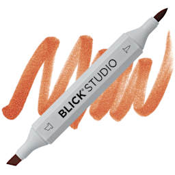 Blick Studio Brush Marker - Spice marker and swatch