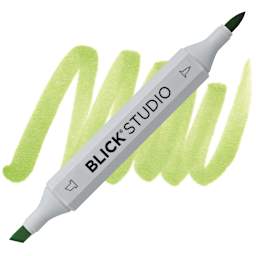 Blick Studio Brush Marker - Spring Green marker and swatch