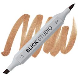 Blick Studio Brush Marker - Tan marker and swatch