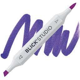 Blick Studio Brush Marker - Violet marker and swatch