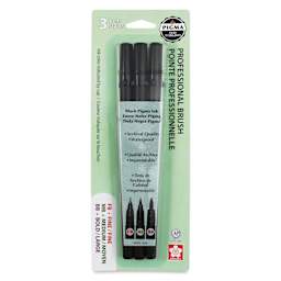 Sakura Pigma Professional Brush Pens - Pkg of 3