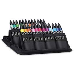 Winsor & Newton Promarker Brush Markers - Student Designer Colors, Set of 24 (in case)
