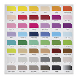 Winsor & Newton Promarker Brush Markers - Essential Colors, Set of 48 (example swatches)