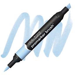Winsor & Newton Promarker Brush Marker - Cloud Blue marker and swatch