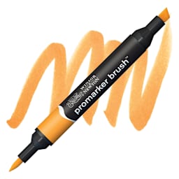 Winsor & Newton Promarker Brush Marker - Amber marker and swatch