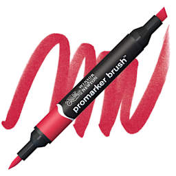 Winsor & Newton Promarker Brush Marker - Berry Red marker and swatch