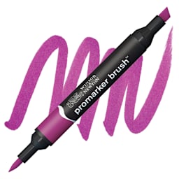 Winsor & Newton Promarker Brush Marker - Maroon marker and swatch