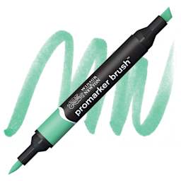 Winsor & Newton Promarker Brush Marker - Mint Green marker and swatch