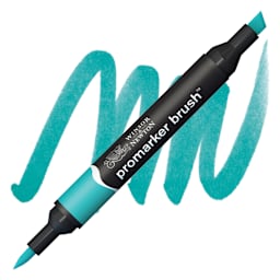 Winsor & Newton Promarker Brush Marker - Turquoise marker and swatch