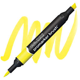 Winsor & Newton Promarker Brush Marker - Yellow marker and swatch