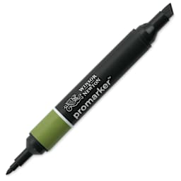 Winsor & Newton Promarker - Herb Green (Marker with caps off)