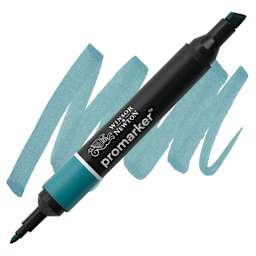 Winsor & Newton Promarker - Verdigris marker and swatch marker and swatch