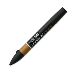 Winsor & Newton Promarker Metallic Marker - Red Gold, cap on