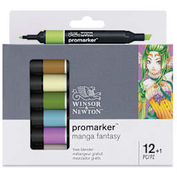 Winsor & Newton Promarker - Manga Fantasy, Set of 13, front of packaging