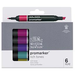Winsor & Newton Promarker - Rich Tones, Set of 6, front of packaging
