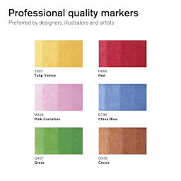 Winsor & Newton Promarkers - Mid Tones, Set of 6, color swatch