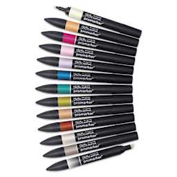 Winsor & Newton Promarkers - Manga Romance, Set of 13, laid out
