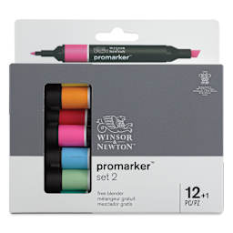 Winsor & Newton Promarker - Set 2, Set of 13, front of packaging