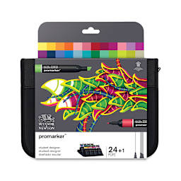 Winsor & Newton Promarker - Student Designer Wallet, Set of 24 - front of packaging
