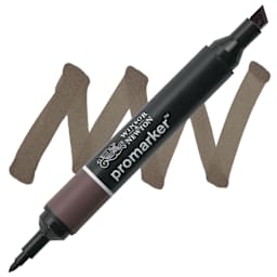 Winsor & Newton Promarker - Warm Grey 6 marker, with swatch