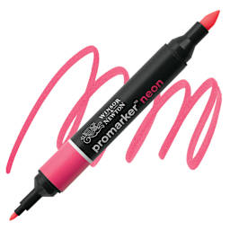 Winsor & Newton ProMarker - Neon Electric Pink marker and swatch