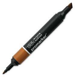 Winsor & Newton Promarker - Saddle Brown (Marker with caps off)