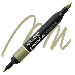 Winsor & Newton Promarker Metallic Marker - Gold marker and swatch