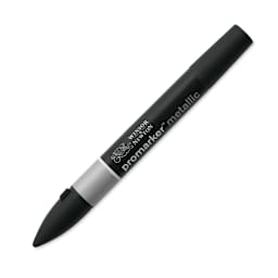 Winsor & Newton Promarker Metallic Marker - Silver, cap on
