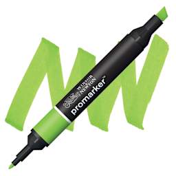 Winsor & Newton Promarker - Bright Green marker and swatch
